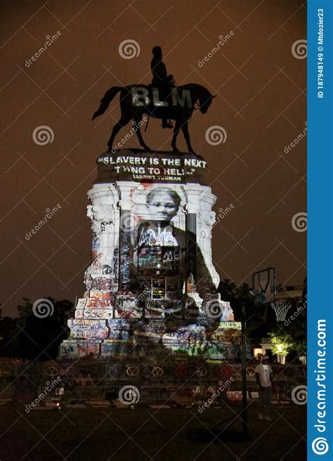 Robert E Lee Statue V Richmond Va Blm Editorial Stock Image Image