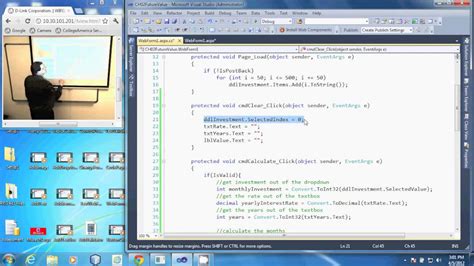 Prg 310 Visual Studio 2010 Code For The Clear Button Youtube
