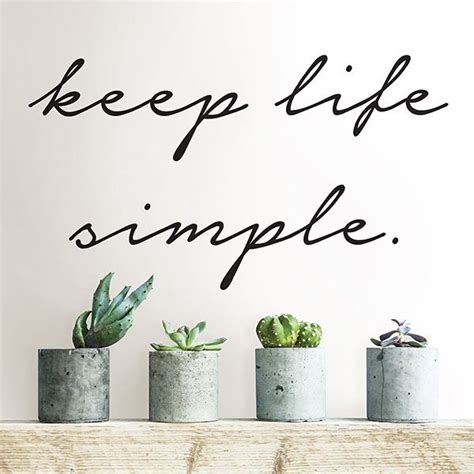 Dwpq2868 Keep Life Simple Wall Quote Decals By Wallpops