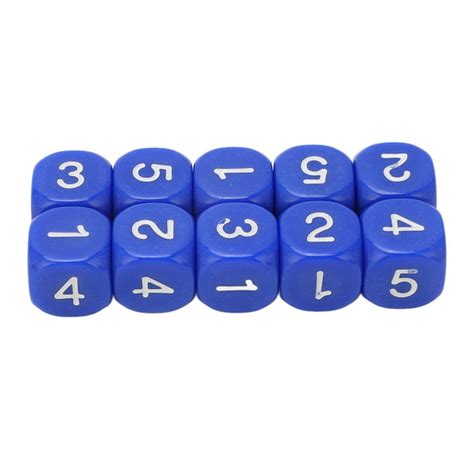 Number Dice 6 Sides Plastic Dice 20pcs Fine Workmanship For Board