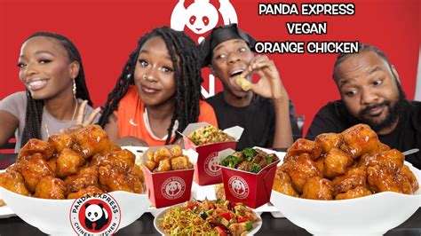 Panda Express New Vegan Orange Chicken Review Mukbang Youtube