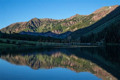 Colorado Mountain Lake Reflection Stock Photo Image Of Wilderness