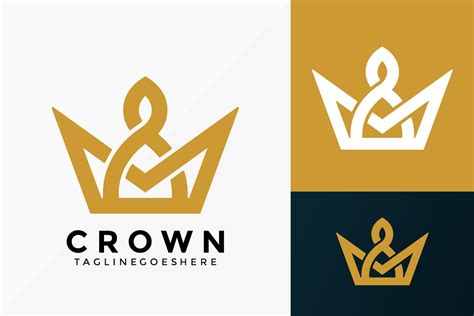Premium Luxury Crown Logo Vector Design Abstract Emblem Designs