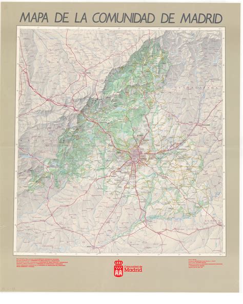 Madrid Comunidad Autónoma Mapas Generales 1985