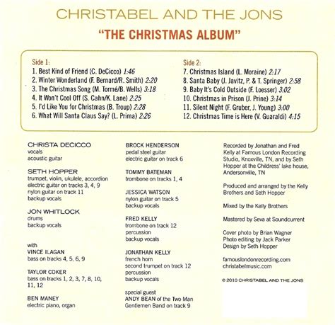 A Christmas Yuleblog Christabel And The Jons The Christmas Album A