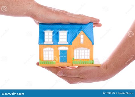 House In Human Hands Stock Photo Image Of Architecture 12622974