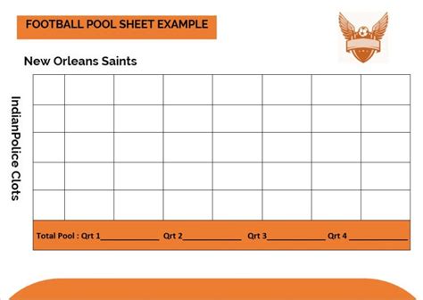 Printable Football Pool Sheet Room Surf