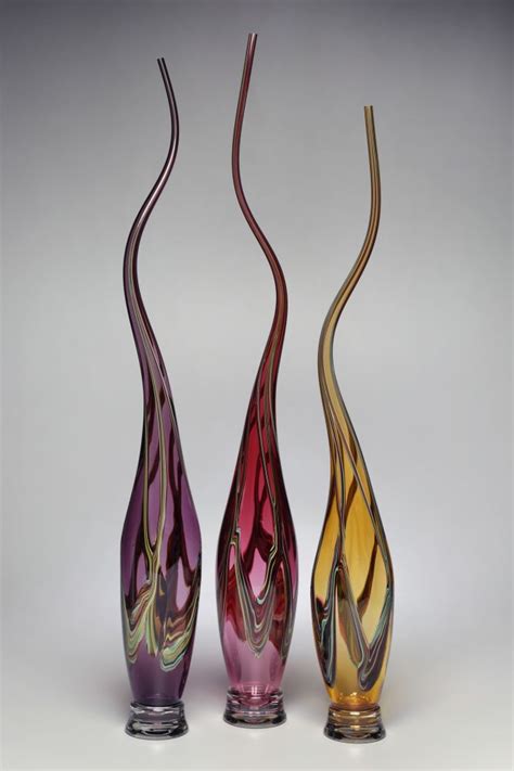 Victor Chiarizia Glass Sculptures Swans Amethyst Merlot Strega Featured Artist Vinings
