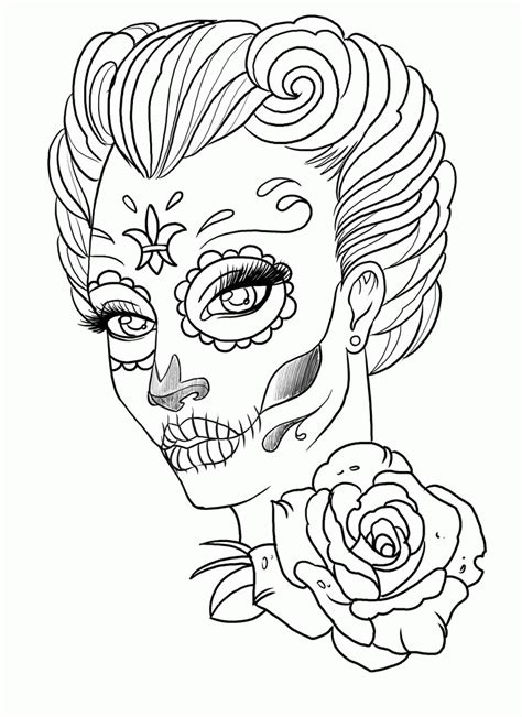 Coloring Pages For Adults Skulls 4 Coloring Home