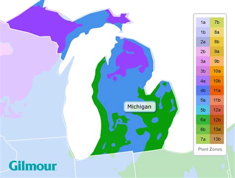 Michigan Planting Zones Growing Zone Map Gilmour
