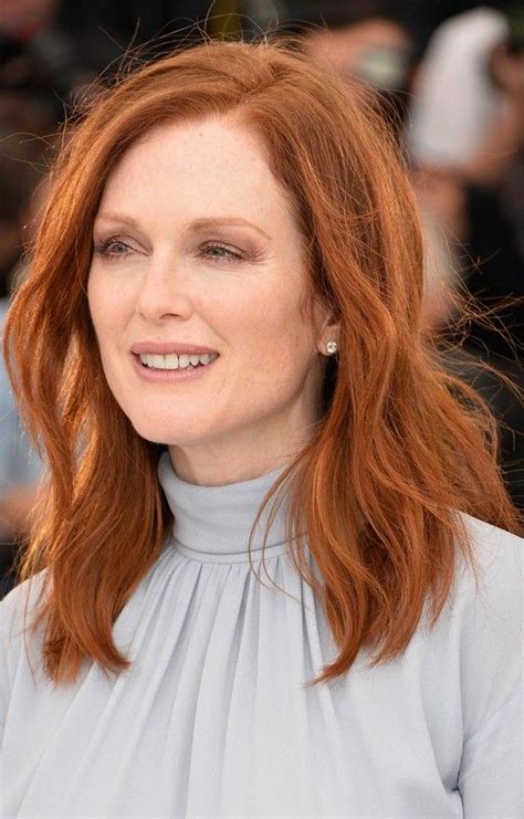 You can wear medium length hairstyles in a number of ways, in a variety of shapes and styles including straight, wavy or curly. julianne moore haircut - Google Search | Hair color auburn ...