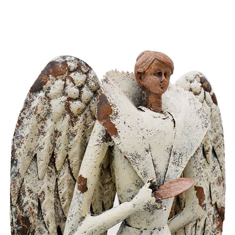 Antiqued Metal Angel Garden Statue Gearpings In 2021 Garden Statues