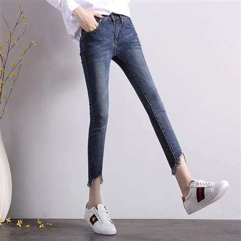 Ctrlcity Tassel Basic Women Jeans Woman 2018 Push Up Skinny Jeans With Embroidery Slim Stretch