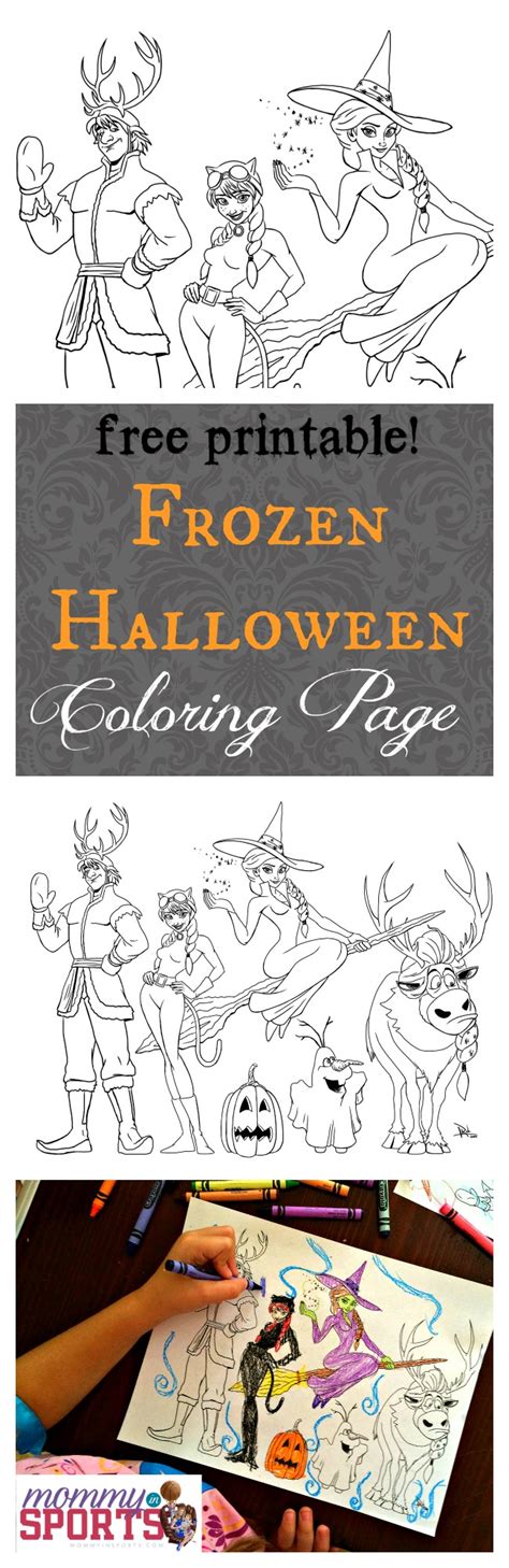 The links are for each. Frozen Halloween Coloring Page - mommy in SPORTS