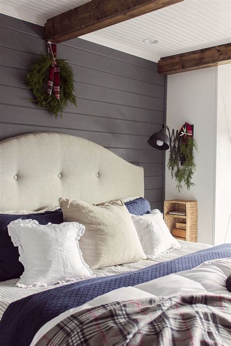 Master bedroom reno moving right along! Christmas Home Tour Part 2 | Accent wall bedroom, Bedroom ...