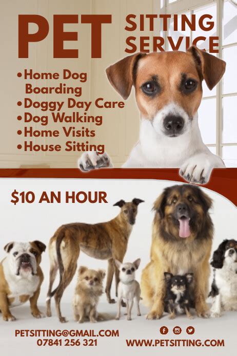 Pet Sitting Service Poster Template Postermywall