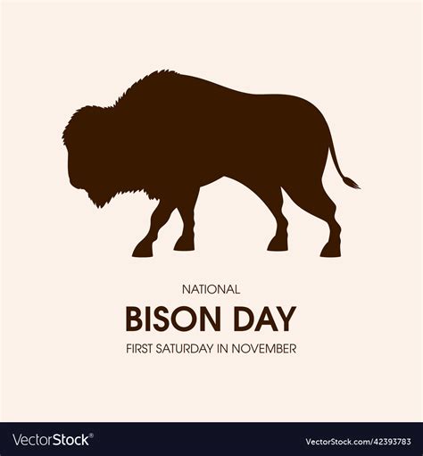 National Bison Day Royalty Free Vector Image Vectorstock