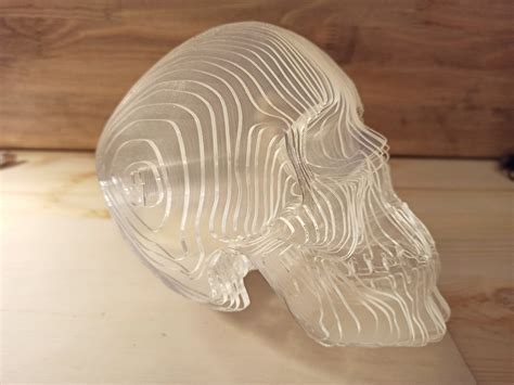 Acrylic 3D Skull Model Laser Cut CDR File | Vectors File