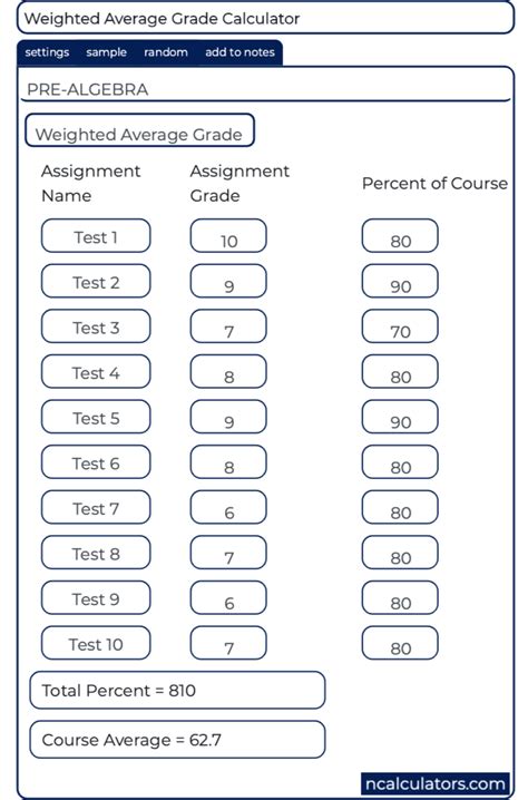 Course Grade Calculator Weighted Average Time - ehuzozoju