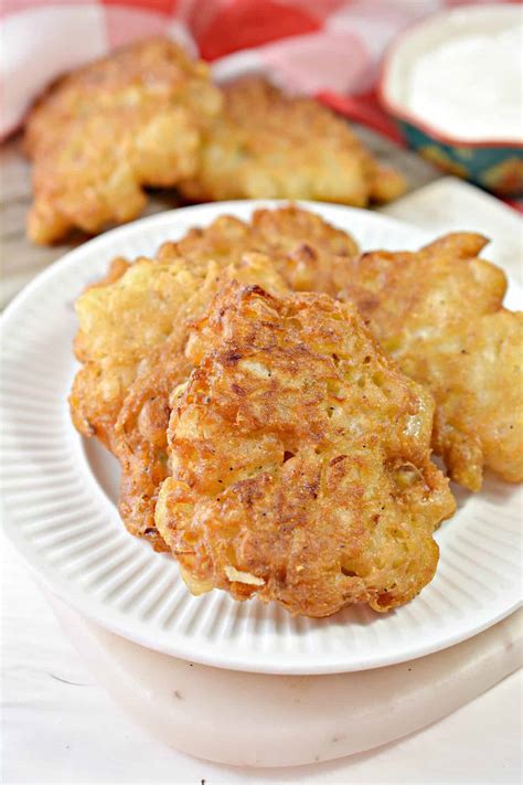 Heat 1/2 inch oil in skillet over medium high heat. Amish Onion Fritters - Sweet Pea's Kitchen