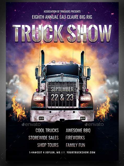31 Truck Flyer Templates Free Psd Ai Indesign Word Formats Download