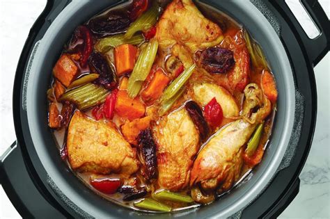 Heat the oil in a frying pan and brown the chicken on all sides. Bring a taste of Northern Africa with this pressure cooker ...