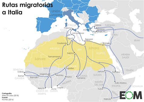 Las Rutas Migratorias Hacia Italia Mapas De El Orden Mundial Eom