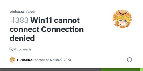 Win11 Cannot Connect Connection Denied · Issue 383 · Winfspsshfs Win