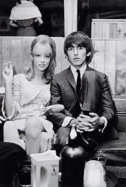 1964 George Harrison And His Ex Wife Pattie Boyd In A Hard Day S