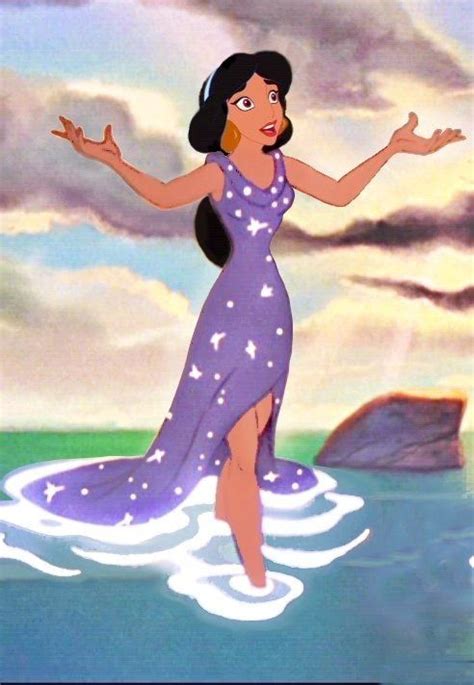 Disney Princess Fan Art Jasmine In Ariels Sparkly Dress Disney Princess Fan Art Disney