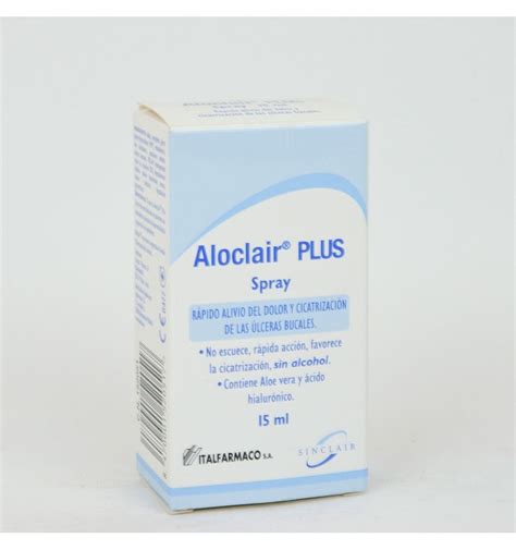 Forma una película que se adhiere a la úlcera y la protege, cubre las. ALOCLAIR PLUS SPRAY 15 ML - Farmacia San felix
