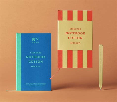 Download Free Cotton Notebook Mockup | Mockuptree
