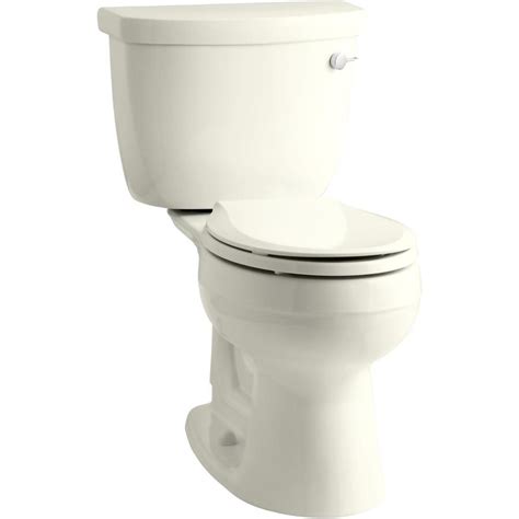 Kohler Cimarron Biscuit Round Comfort Height 2 Piece Toilet 12 In Rough