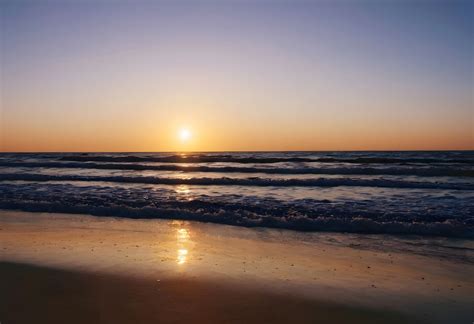 Beach Sea Sunset Free Stock Photo Public Domain Pictures