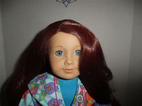 Ooak American Girlpleasant Co2008 Doll Ooak Auburn Curly Hairblue