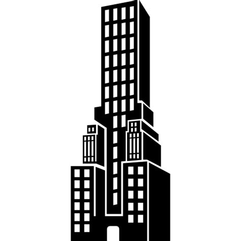 Skyscraper Town Architecture Urban City Buildings Icon