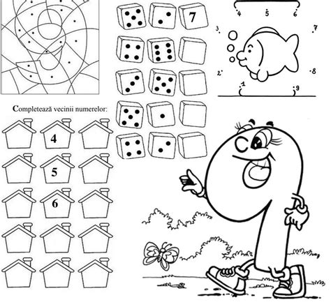 Numarul Si Cifra 9 Fisa De Lucru Preschool Crafts Paper Trail Preschool