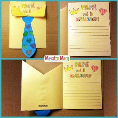 Vi lasciamo infine alla raccolta delle singole poesie per la festa del papà che potrete utilizzare per stampare i componimenti che preferite tra i diversi proposti. Biglietto con cravatta per la Festa del Papà | Maestra Mary