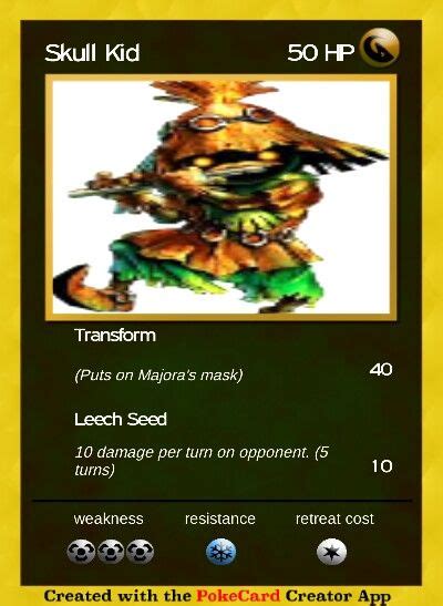 Happy mask salesman playermodel from the legend of zelda: Ocarina of time Skull Kid Card. | Kids cards, Ocarina of ...