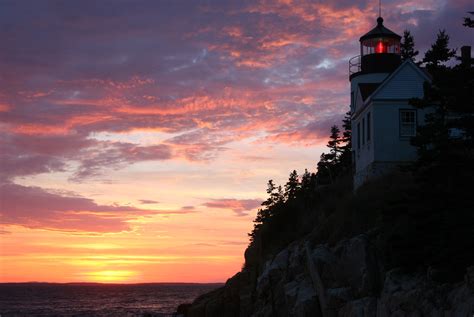 Bass Harbor Head Light House On Mount Desert Island Maine