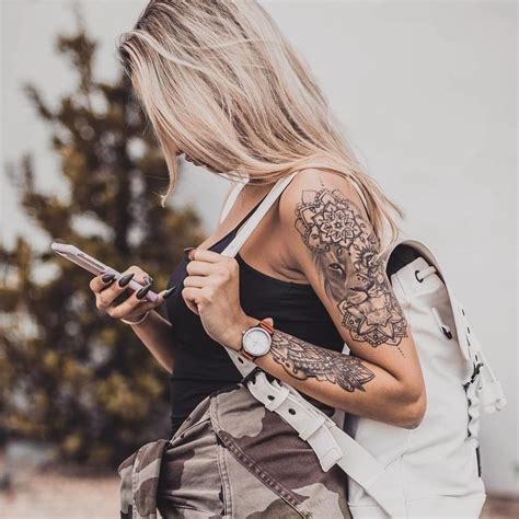 Maybe you would like to learn more about one of these? Upper Arm Girly Half Sleeve Tattoo Ideas For Females ...