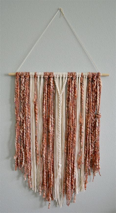 Bohemian, or boho style, is an interior design style that integrates the natural world and distinct decor that float your furniture and pick unique decor for your boho living room. Boho Macrame Wall Hanging Rust Rose Blush Pink and Cream ...