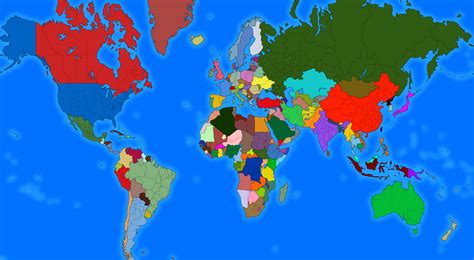 World Map With States Distinct Regions And Political Control Rmapping
