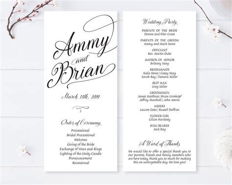 Minted offers a wide range of unique finally, a wedding program is one of the best keepsakes you and your new husband or wife will take home when ordering, you should plan to order one program for each guest that will be in attendance plus. Wedding Ceremony Order Program - Beloved Blog