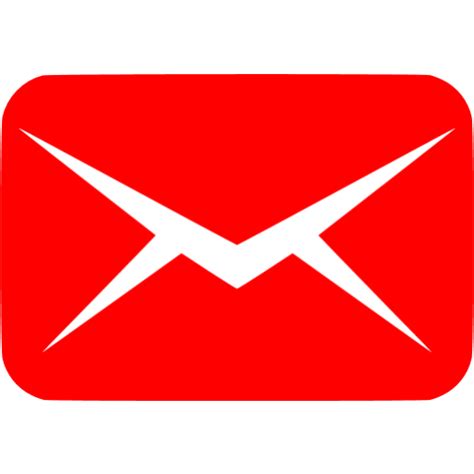 Red Message Icon Free Red Mail Icons