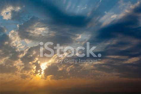 Sunset Cloudscape Stock Photo Royalty Free Freeimages