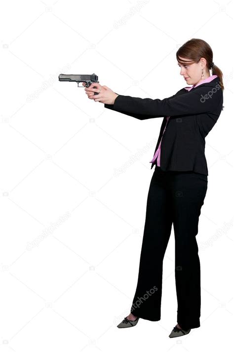 Beautiful Police Detective Woman Job Gun Stock Photo By ©robeo123 4650942