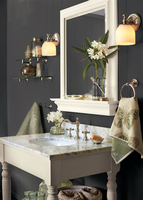The space is now defined by a contrasting coat of benjamin moore's witching hour. Benjamin Moore Witching Hour | Grey bathrooms designs ...