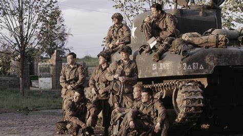 M4 A1 Sherman Accompanied By Some Of The Band Of Brothers Actors Who Portrayed The Men Of Easy