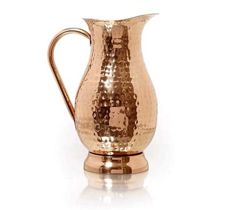 Pure Copper Pitcher Large Hammered Copper Water Jug For Etsy